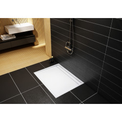 Schedline Brodzik kompozytowy Stabilsound Plus® Estra 80x100x4,5 cm, prostokątny, Gwarancja 15 lat