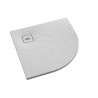 Schedline Brodzik kompozytowy Stabilsound Plus® Protos White Stone 90x90x3,5 cm R55, półokrągły, Gwarancja 15 lat