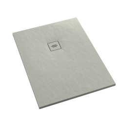 Schedline Brodzik kompozytowy Stabilsound Plus® Protos Cement Stone 90x100x3,5 cm, prostokątny, Gwarancja 15 lat