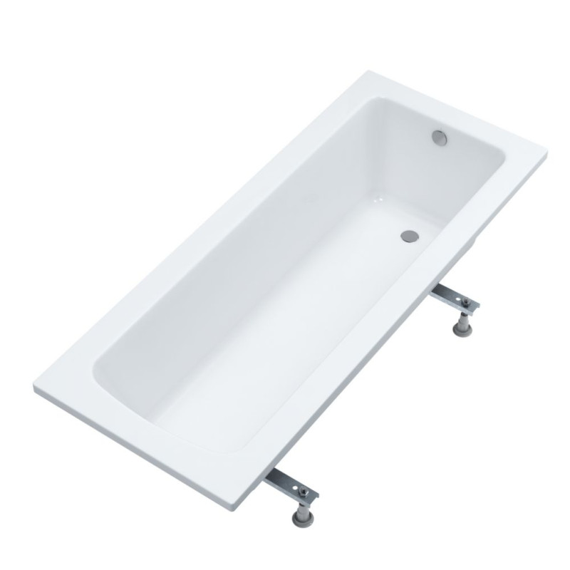 wanna akrylowa Standard Plus Praia 170x75x57 cm, prostokątna ze stelażem