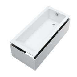 wanna akrylowa Standard Plus Praia SET 150x75x57 cm, prostokątna z nośnikiem