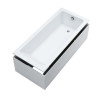 wanna akrylowa Standard Plus Praia SET 170x75x57 cm, prostokątna z nośnikiem
