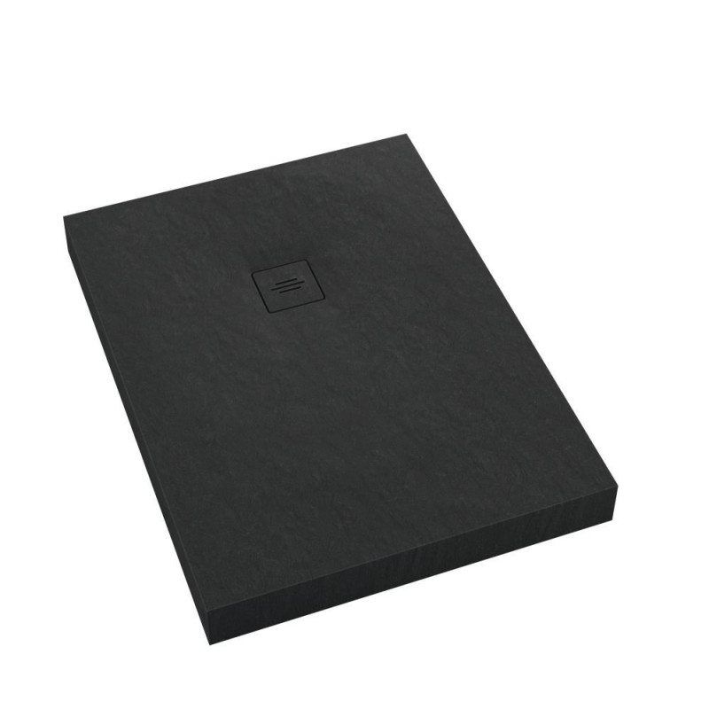 Brodzik prostokątny kompaktowy Schedline NONLIMITS Czarny Kamień 140x70