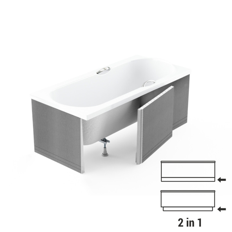 Obudowa uniwersalna do wanien prostokątnych (max 200x100x60 cm) i półokrągłych (max 290x60 cm)