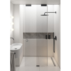 Odpływ liniowy Slight Line Black 100x3,5x9,5 cm z maskownicą Slight-Plate Black