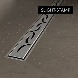 Odpływ liniowy Slight Line 80x3,5x9,5 cm z maskownicą Slight-Stamp