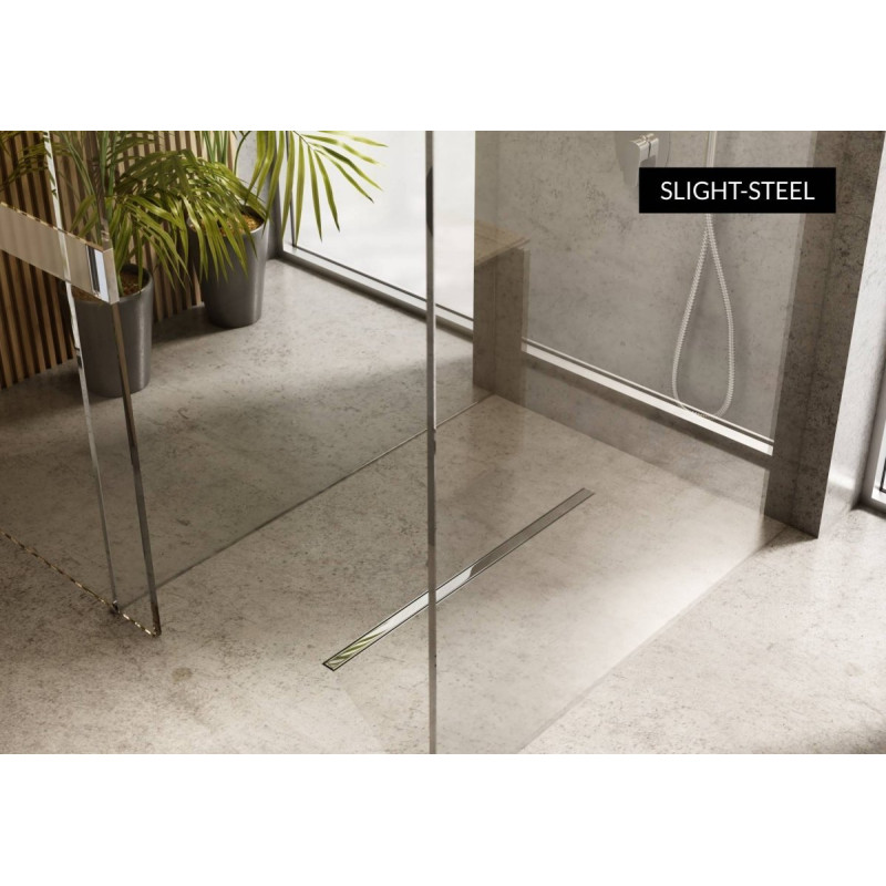 Odpływ liniowy Slight Line 70x3,5x9,5 cm z maskownicą Slight-Steel