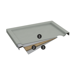 Schedline Brodzik akrylowy Sharper Cement Stone 90x120x4,5 cm, prostokątny, Gwarancja 7 lat