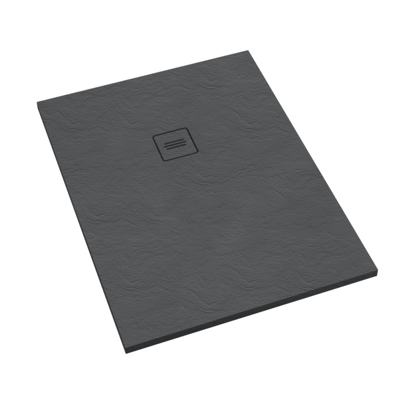 Schedline Brodzik kompozytowy Stabilsound Plus® Protos Grey Stone 90x120x3,5 cm, prostokątny, Gwarancja 15 lat