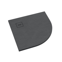 Schedline Brodzik kompozytowy Stabilsound Plus® Protos Grey Stone 90x90x3,5 cm R55, półokrągły, Gwarancja 15 lat