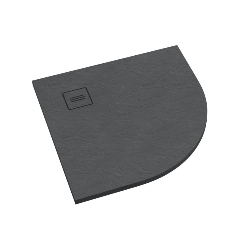 Schedline Brodzik kompozytowy Stabilsound Plus® Protos Grey Stone 90x90x3,5 cm R55, półokrągły, Gwarancja 15 lat