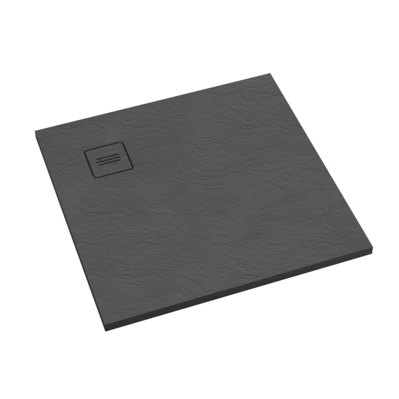 Schedline Brodzik kompozytowy Stabilsound Plus® Protos Grey Stone 80x80x3,5 cm, kwadratowy, Gwarancja 15 lat