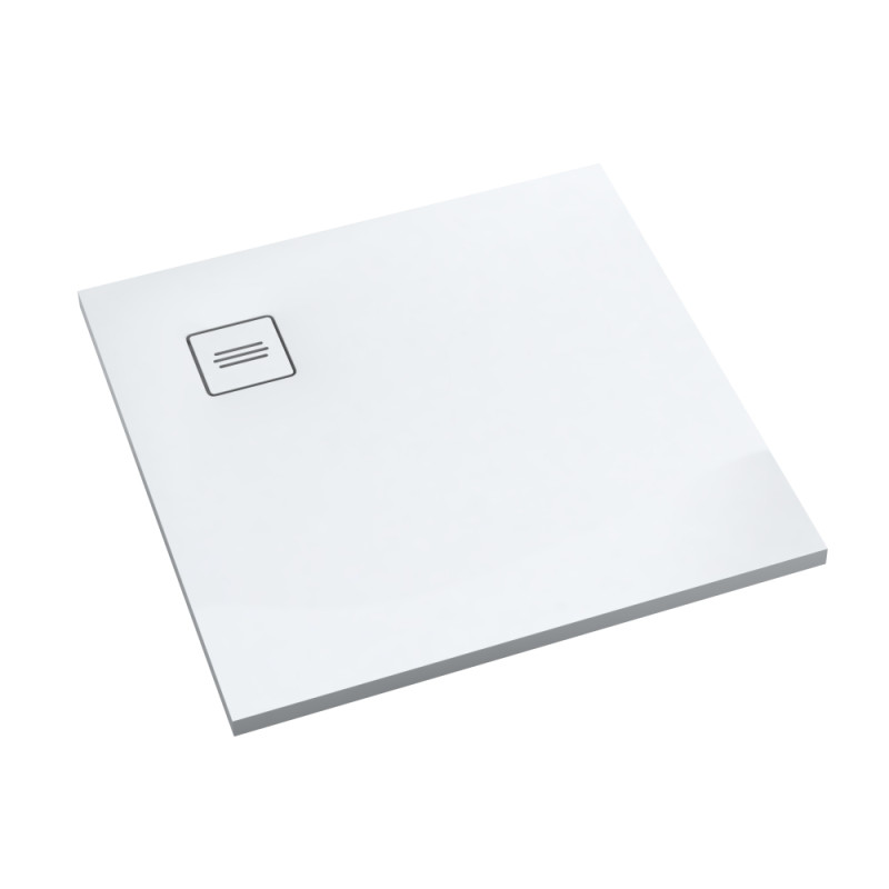 Schedline Brodzik kompozytowy Stabilsound Plus® Protos Smooth White 100x100x3,5 cm, kwadratowy, Gwarancja 15 lat