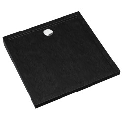 Schedline Brodzik akrylowy Sharper Black Stone 80x80x4,5 cm, kwadratowy, Gwarancja 7 lat