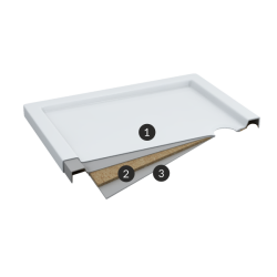 Schedline Brodzik akrylowy Sharper 90x90x4,5 cm, kwadratowy, Gwarancja 7 lat