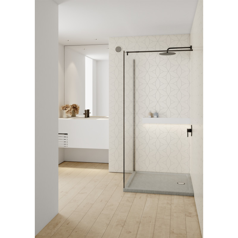 Schedline Brodzik akrylowy Sharper Cement Stone 90x90x4,5 cm, kwadratowy, Gwarancja 7 lat