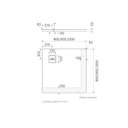 Schedline Brodzik kompozytowy Stabilsound Plus® Protos Cashemere Stone 100x100x3,5 cm, kwadratowy, Gwarancja 15 lat