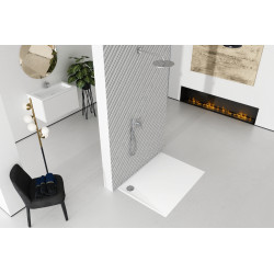 Schedline Brodzik kompozytowy Stabilsound Plus® Libra Smooth White 90x160x4cm, prostokątny, Gwarancja 15 lat