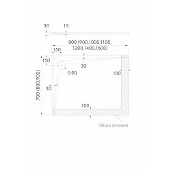 Schedline Brodzik kompozytowy Stabilsound Plus® Libra Cement Stone 70x90x3 cm, prostokątny, Gwarancja 15 lat