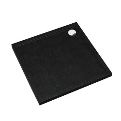 Schedline Brodzik akrylowy Sharper Black Stone 80x80x4,5 cm, kwadratowy, Gwarancja 7 lat