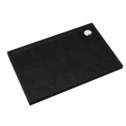 Schedline Brodzik akrylowy Sharper Black Stone 80x100x4,5 cm, prostokątny, Gwarancja 7 lat