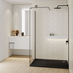 Schedline Brodzik akrylowy Sharper Black Stone 90x120x4,5 cm, prostokątny, Gwarancja 7 lat