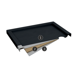 Schedline Brodzik akrylowy Sharper Black Stone 90x120x4,5 cm, prostokątny, Gwarancja 7 lat