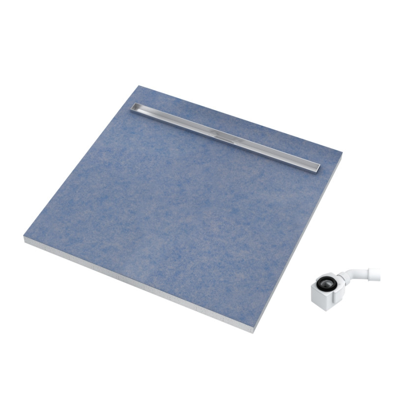 Brodzik podpytkowy Stabilsound Plus® 80x80x5/12,5 cm, kwadratowy z maskownicą Slight-Stamp