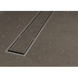 Brodzik podpytkowy Stabilsound Plus® 130+50x90x5/12,5 cm, prostokątny z maskownicą Slight-Steel