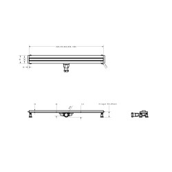 Odpływ liniowy Slight Line Low 70x3,5x6,5 cm z maskownicą Slight-Steel