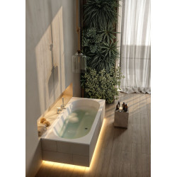 wanna akrylowa Standard Plus Celicia SET 170x75x57 cm, prostokątna z nośnikiem