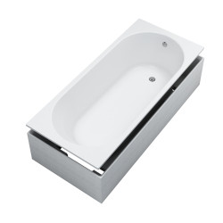 wanna akrylowa Standard Plus Solia SET 170x70x57 cm, prostokątna z nośnikiem