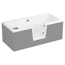 Wanna z drzwiami dla osób starszych Polimat OVI 160x75 lewa bez obudowy
