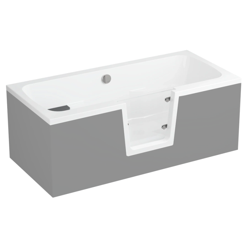 Wanna z drzwiami dla osób starszych Polimat OVI 160x75 lewa bez obudowy