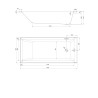 Cersanit Wanna Prostokątna Balinea 180X80 z białą Obudową i Syfonem