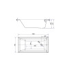 Cersanit Wanna Prostokątna Balinea 170X70 z Syfonem
