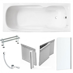 Wanna 150x70 Majka Nova + Zabudowa + Parawan + Syfon