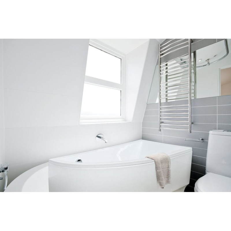 Wanna asymetryczna 140x70 Praktika Prawa + Obudowa + Parawan + Syfon