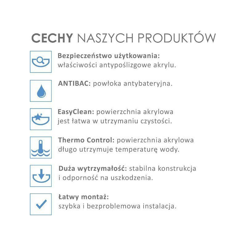 Wanna BESCO Modern 160x70 z Akrylu + Parawan - Luksusowa Kąpiel w Twoim Domu