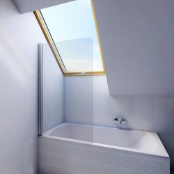 Wanna Akrylowa Besco 140x70 - Nowoczesny Design z Parawanem