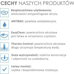 Wanna Besco Modern 140x70 - Elegancja i funkcjonalność w Twojej łazience