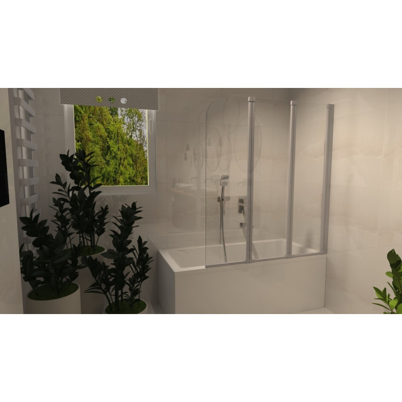 Nowoczesna Wanna Besco 150x70 z Akrylową Obudową i Parawanem