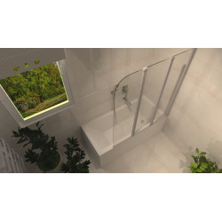Nowoczesna Wanna Besco 150x70 z Akrylową Obudową i Parawanem