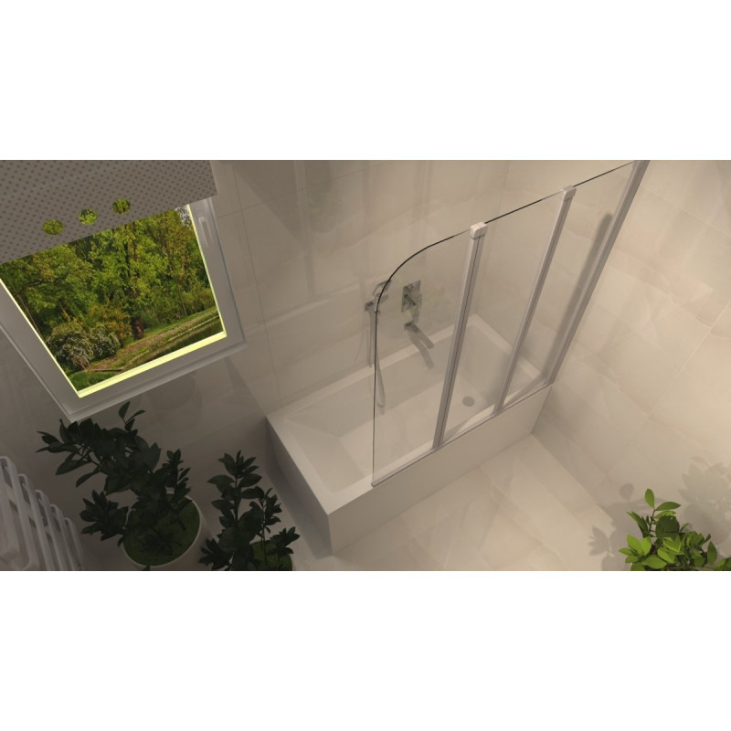 Nowoczesna Wanna Besco 150x70 z Akrylową Obudową i Parawanem