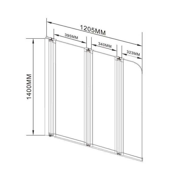 Nowoczesna Wanna Akrylowa Besco 160x70 z Eleganckim Parawanem