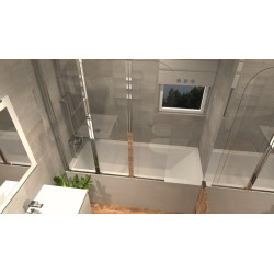 Nowoczesna Wanna Besco 170x70 z Parawanem - Styl i Wygoda w Twojej Łazience!