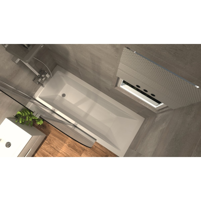 Nowoczesna Wanna Besco 170x70 z Parawanem - Styl i Wygoda w Twojej Łazience!