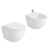 Zestaw WC i Bidet Sinto LAVITA Premium – Wisząca Miska Bezkrawędziowa, Spłukiwanie Wirowe, Bidet Wiszący, Nowoczesne Wzornictwo
