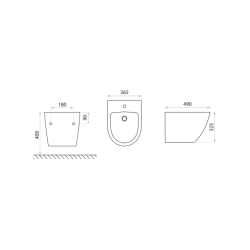 Zestaw WC i Bidet Sinto LAVITA Premium – Wisząca Miska Bezkrawędziowa, Spłukiwanie Wirowe, Bidet Wiszący, Nowoczesne Wzornictwo