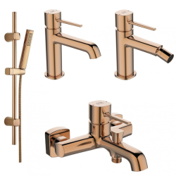 Laveo Pola bateria wannowa ścienna czarna